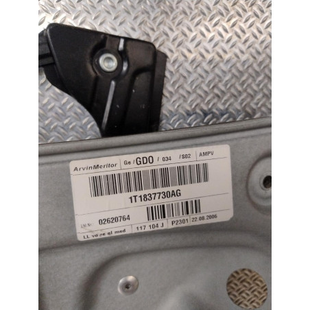 Mecanisme  moteur lève-glace avant droit Vw TOURAN 1.9 tdi (2003-2004) 5 portes