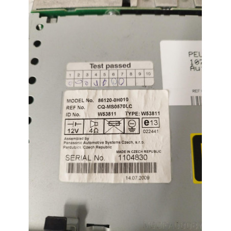 Autoradio Peugeot 107 1.0 (2005-2014) 3 portes
