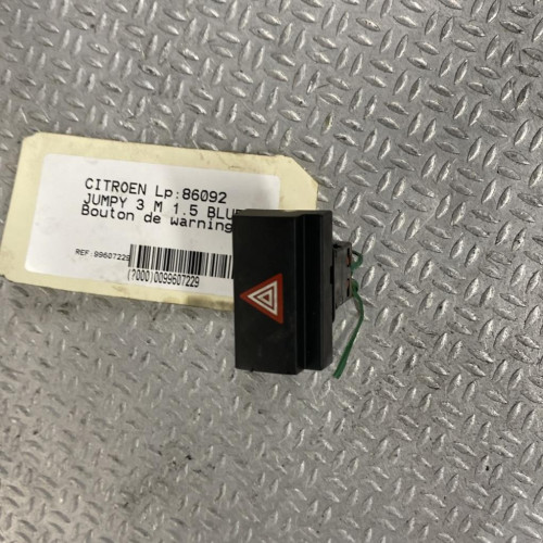 Bouton de warning Citroën JUMPY Camionnette 1.5 bluehdi 120 (2018)